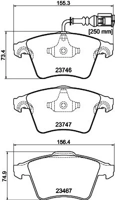 1x  MINTEX Brake Pad Set