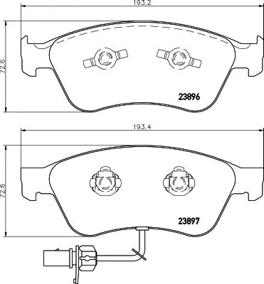 MINTEX MINTEX MDB2645 1x MINTEX MDB2645 Brake Pad Set 