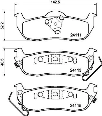 1x MINTEX MDB2651 Brake Pad Set