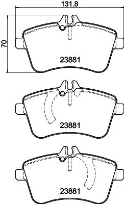 1x MINTEX MDB2671 Brake Pad Set