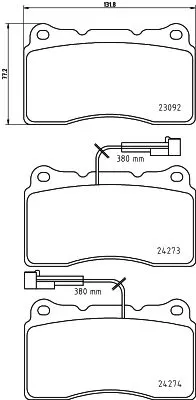 1x  MINTEX Brake Pad Set