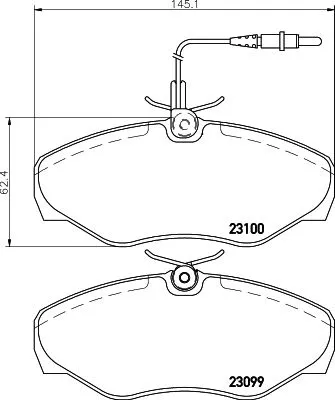 1x  MINTEX Brake Pad Set