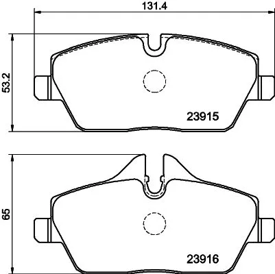 1x  MINTEX Brake Pad Set