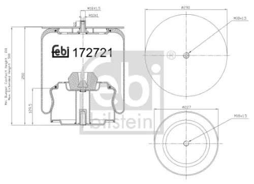 FEBI BILSTEIN FEBI BILSTEIN 172721 Febi Air Bag Suspension Spring 