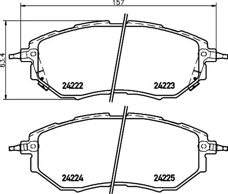 1x MINTEX MDB2704 Brake Pad Set
