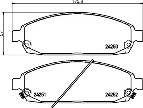 1x MINTEX MDB2705 Brake Pad Set