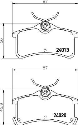 MINTEX MINTEX MDB2707 1x MINTEX MDB2707 Brake Pad Set 