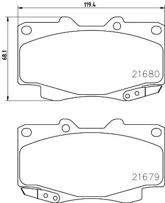 1x MINTEX MDB2718 Brake Pad Set