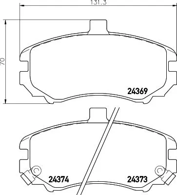 MINTEX MINTEX MDB2721 1x MINTEX MDB2721 Brake Pad Set 