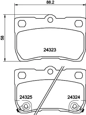 MINTEX MINTEX MDB2728 1x MINTEX MDB2728 Brake Pad Set 