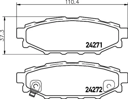 1x  MINTEX Brake Pad Set