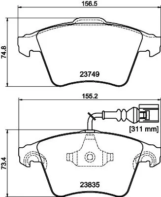 MINTEX MINTEX MDB2745 1x MINTEX MDB2745 Brake Pad Set 