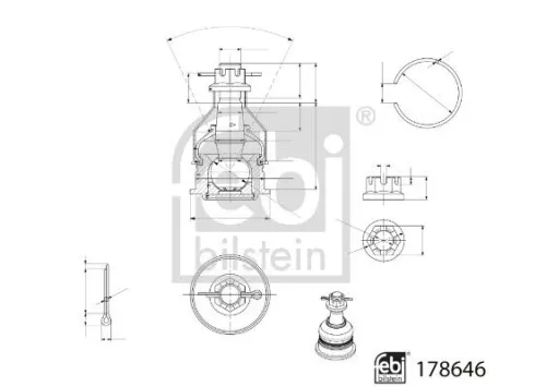 FEBI BILSTEIN FEBI BILSTEIN 178646 Febi Bilstein Front Left OR Right Ball Joint For Suzuki S-Cross Sx4 S-Cross V 