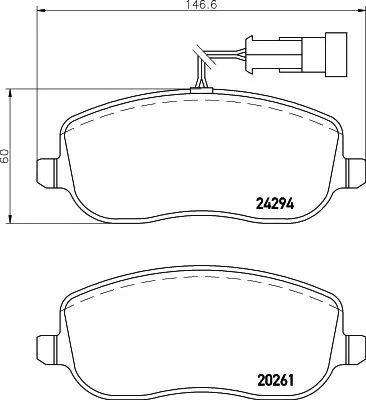 MINTEX MINTEX MDB2754 1x MINTEX MDB2754 Brake Pad Set 