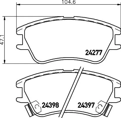 MINTEX MINTEX MDB2762 1x MINTEX MDB2762 Brake Pad Set 
