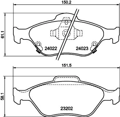MINTEX MINTEX MDB2769 1x MINTEX MDB2769 Brake Pad Set 