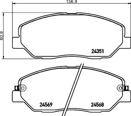 1x MINTEX MDB2777 Brake Pad Set