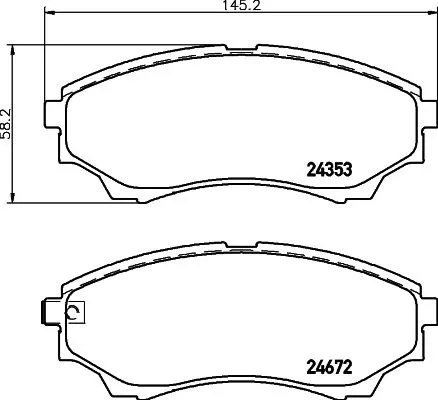 MINTEX MINTEX MDB2778 1x MINTEX MDB2778 Brake Pad Set 