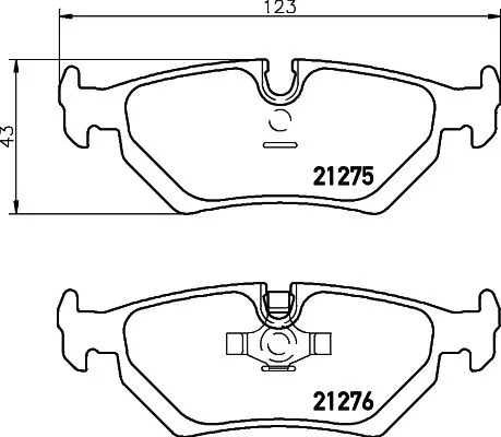 1x MINTEX MDB2783 Brake Pad Set