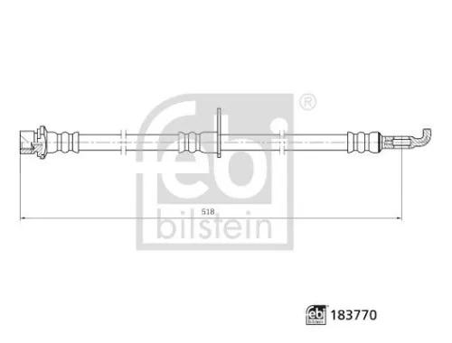 Febi Rear Right Brake Hose For Lexus Toyota Avalon C-hr Camry Corolla C