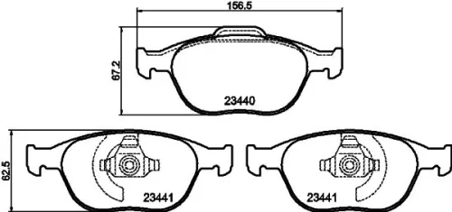 MINTEX MINTEX MDB2793 1x MINTEX MDB2793 Brake Pad Set 
