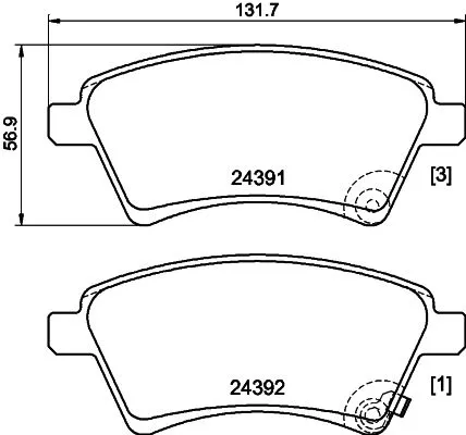 MINTEX MINTEX MDB2797 1x MINTEX MDB2797 Brake Pad Set 
