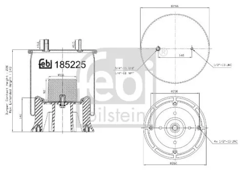 FEBI BILSTEIN FEBI BILSTEIN 185225 Febi Air Bag Suspension Spring 