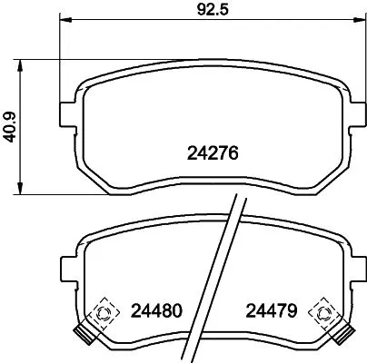 MINTEX MINTEX MDB2799 1x MINTEX MDB2799 Brake Pad Set 