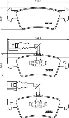 MINTEX MINTEX (MDB2822) 1x  MINTEX Brake Pad Set 