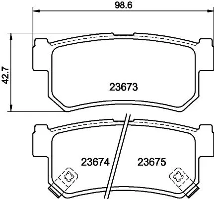 MINTEX MINTEX MDB2823 1x MINTEX MDB2823 Brake Pad Set 