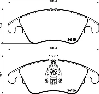 MINTEX MINTEX MDB2831 1x MINTEX MDB2831 Brake Pad Set 