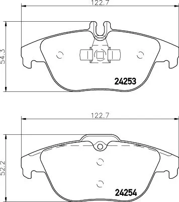 1x MINTEX MDB2845 Brake Pad Set