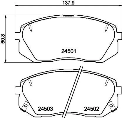 1x  MINTEX Brake Pad Set