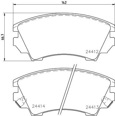 MINTEX MINTEX MDB2869 1x MINTEX MDB2869 Brake Pad Set 