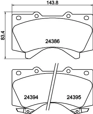 MINTEX MINTEX MDB2878 1x MINTEX MDB2878 Brake Pad Set 