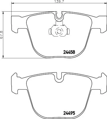 1x MINTEX MDB2879 Brake Pad Set