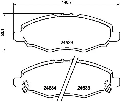 1x MINTEX MDB2880 Brake Pad Set