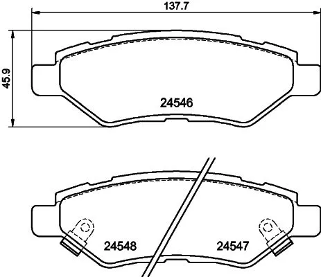 1x MINTEX MDB2898 Brake Pad Set