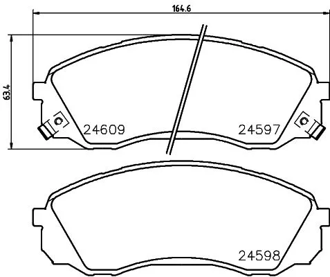 1x MINTEX MDB2921 Brake Pad Set