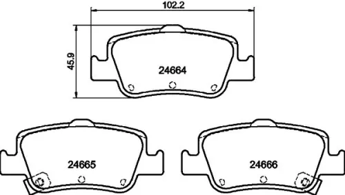 MINTEX MINTEX MDB2924 1x MINTEX MDB2924 Brake Pad Set 