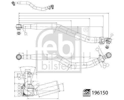 FEBI BILSTEIN FEBI BILSTEIN 196150 Febi Front Centre Rod Assembly For Scania G L P R S 