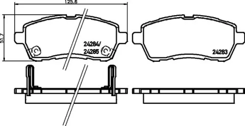 1x  MINTEX Brake Pad Set