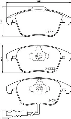 1x  MINTEX Brake Pad Set