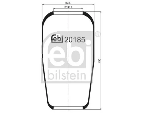 FEBI BILSTEIN FEBI BILSTEIN 20185 Febi Air Bag Suspension Spring For Iveco Man E2000 Eurotech Mp Eurotech Mt  