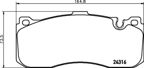 1x MINTEX MDB2974 Brake Pad Set
