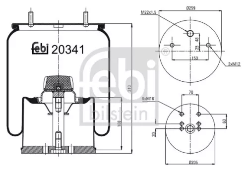 Febi Air Bag Suspension Spring