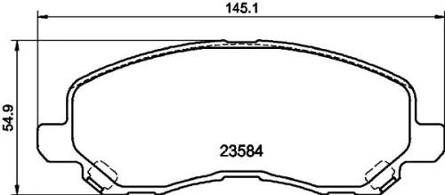 1x MINTEX MDB2985 Brake Pad Set