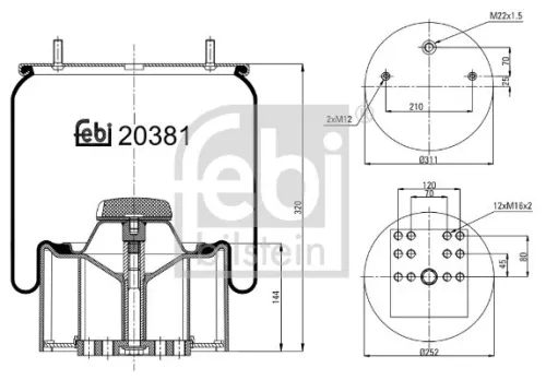 FEBI BILSTEIN FEBI BILSTEIN 20381 Febi Air Bag Suspension Spring 