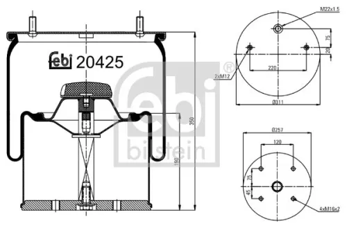 FEBI BILSTEIN FEBI BILSTEIN 20425 Febi Air Bag Suspension Spring 