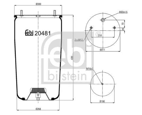 Febi Air Bag Suspension Spring